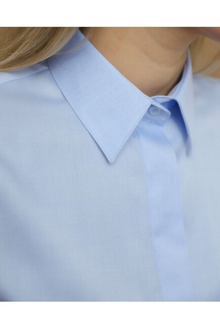 Женская рубашка под пуговицы с ребристой фактуры - 8664 от byME 