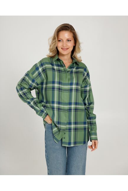 Женская рубашка  прямого силуэта - 8670 от byME 