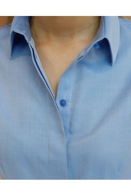 Женская рубашка-8688 в полуприталенном силуэте под пуговицы от byME 