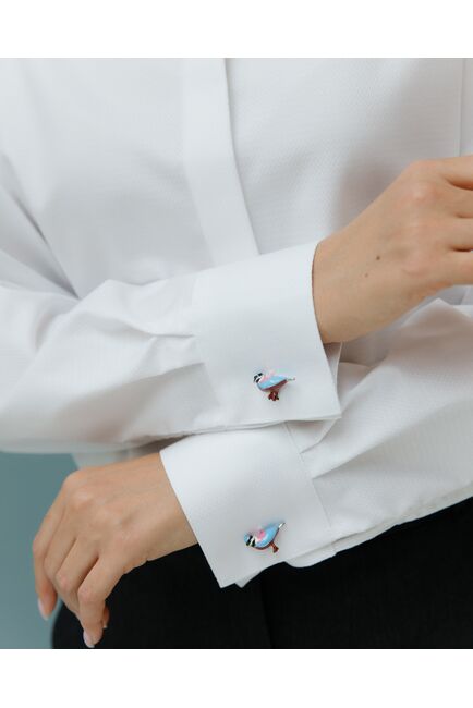 Рубашка хлопковая с универсальной манжетой- 8694 от byME 