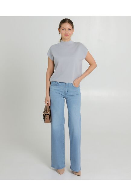 Топ из шерсти мериноса тонкой вязки и шелка Mulberry серый от byME 