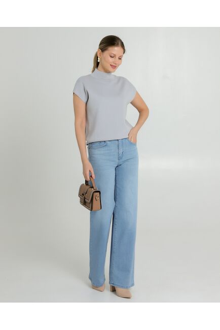 Топ из шерсти мериноса тонкой вязки и шелка Mulberry серый от byME 