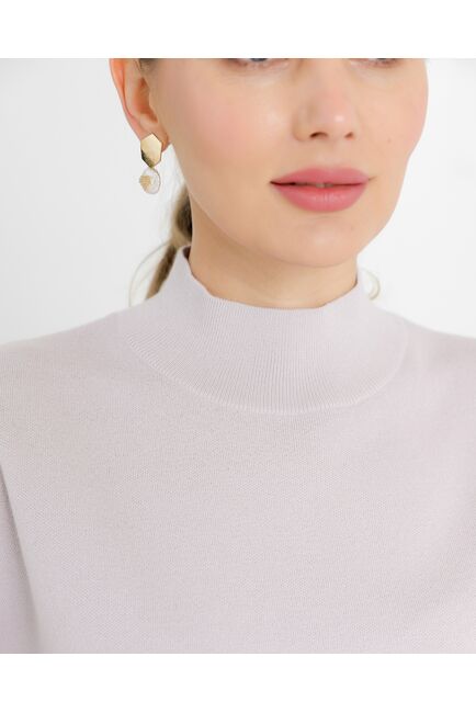 Топ из шерсти мериноса тонкой вязки и шелка Mulberry розовый от byME 