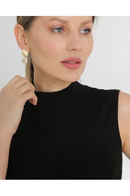 Топ из шерсти мериноса тонкой вязки и шелка Mulberry черный - 02B2430-black от byME 