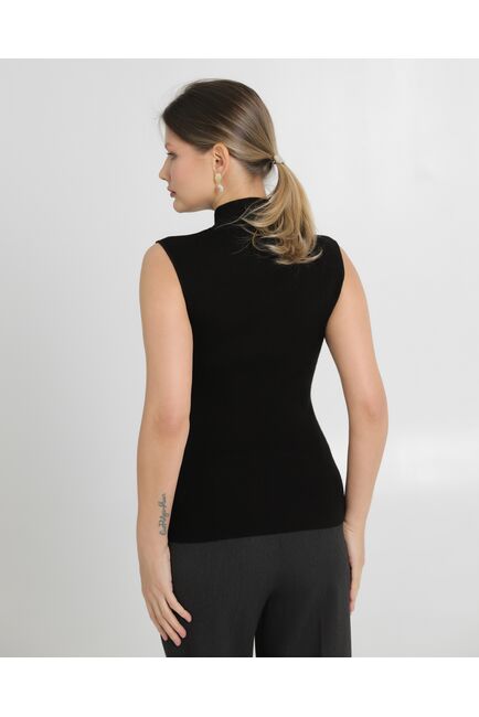Топ из шерсти мериноса тонкой вязки и шелка Mulberry черный - 02B2430-black от byME 
