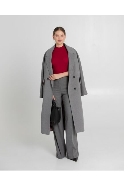 Топ из шерсти мериноса тонкой вязки и шелка Mulberry красный - 02B2430-red от byME 