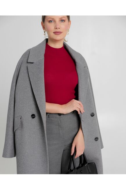 Топ из шерсти мериноса тонкой вязки и шелка Mulberry красный - 02B2430-red от byME 