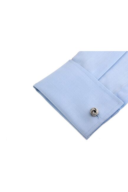 Запонки серебристые узелки - 156527 от  