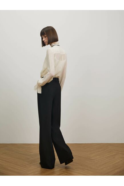 Женские расклешенные брюки со стрелками черные - 3-291010 от Calista 