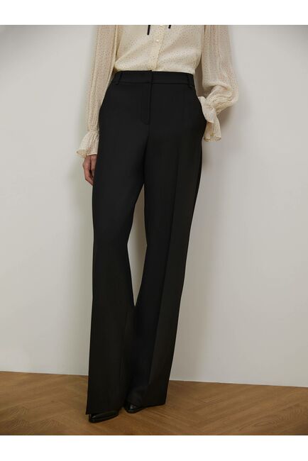 Женские расклешенные брюки со стрелками черные - 3-291010 от Calista 