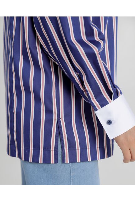 Женская рубашка с универсальной манжетой в полоску - 8735 от byME 