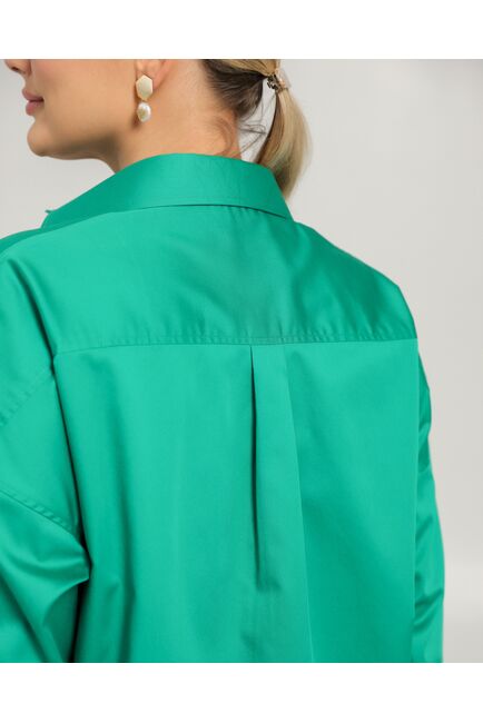 Женская рубашка из хлопка   с универсальным манжетом 8746 от byME 