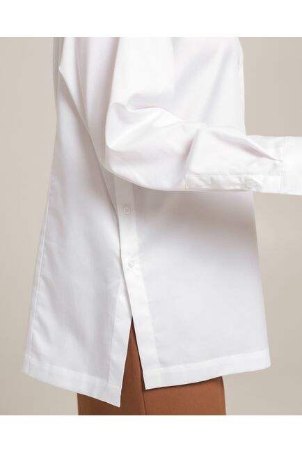 Женская рубашка из хлопка белая - 8757 от byME 