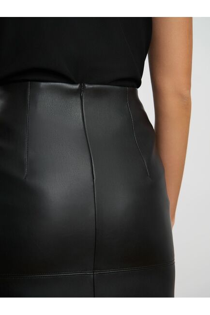 Юбка-карандаш из экокожи черная - 0-91200629 от byME 
