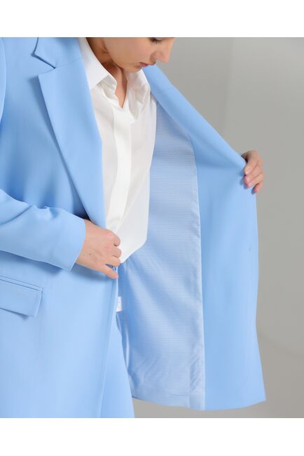 Жакет женский однобортный голубой BLUE  -1365-827 от SHN 