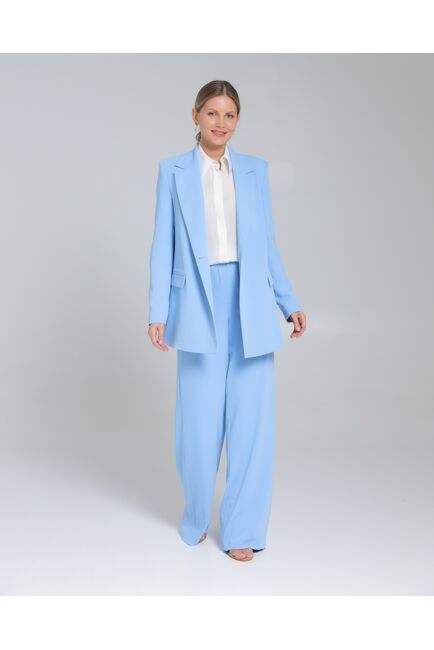 Жакет женский однобортный голубой BLUE  -1365-827 от SHN 