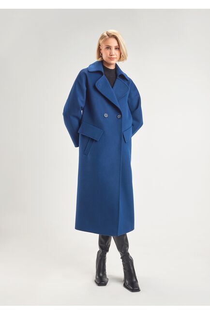 Пальто S084 Ворс Lux Sury цвет джинс от Doroteya 