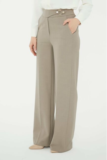 Брюки женские в серо-бежевом  цвете  -5446-399 MINK от SHN 