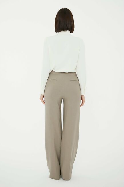 Брюки женские в серо-бежевом  цвете  -5446-399 MINK от SHN 