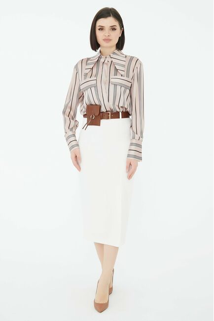 Юбка женские белые-9092-308 WHITE от SHN 