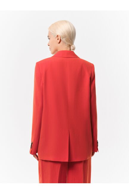 Жакет из тенсела красный с карманами от Calista 
