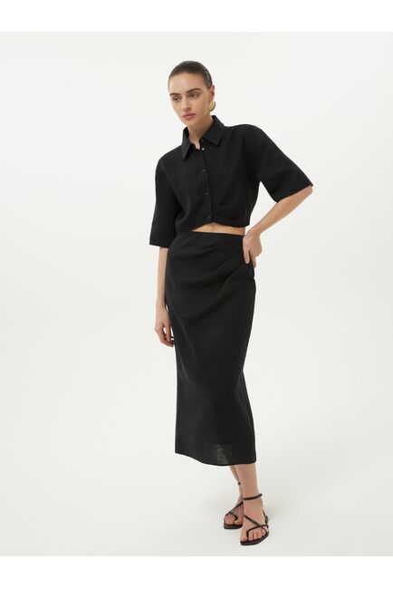 Юбка льняная с драпировкой от Calista 