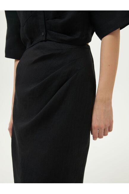 Юбка льняная с драпировкой от Calista 