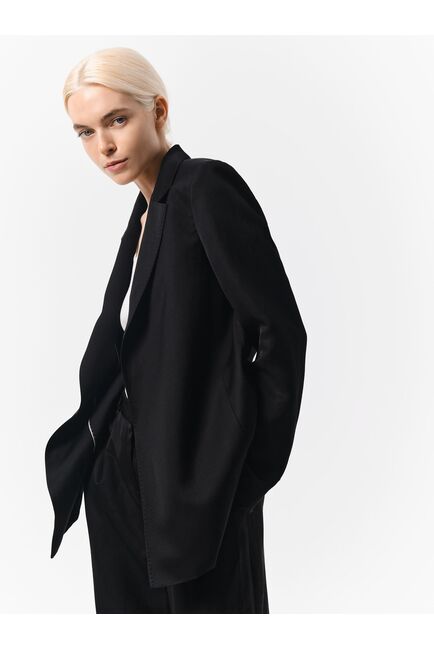 Жакет женский без застежки с поясом черный от Calista 