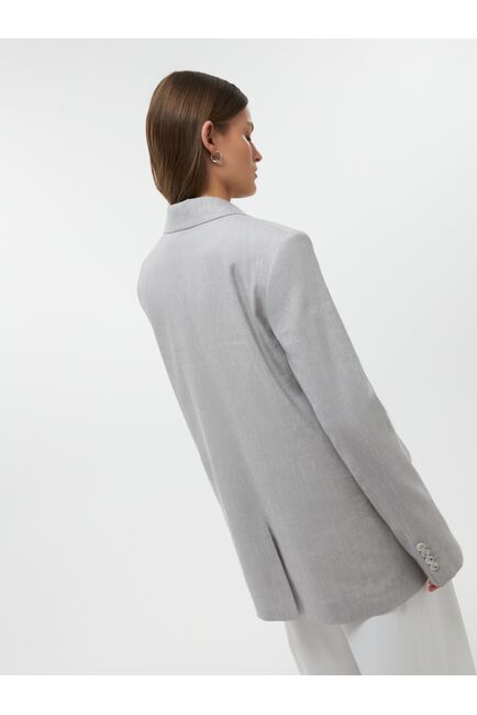 Льняной женский жакет прямого кроя от Calista 