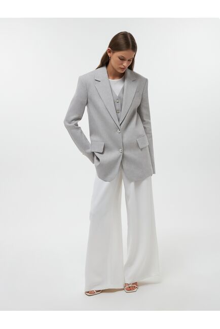 Льняной женский жакет прямого кроя от Calista 