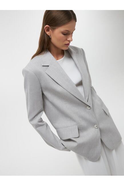 Льняной женский жакет прямого кроя от Calista 