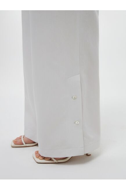 Женские брюки дымчатые из тенсела со льном от Calista 