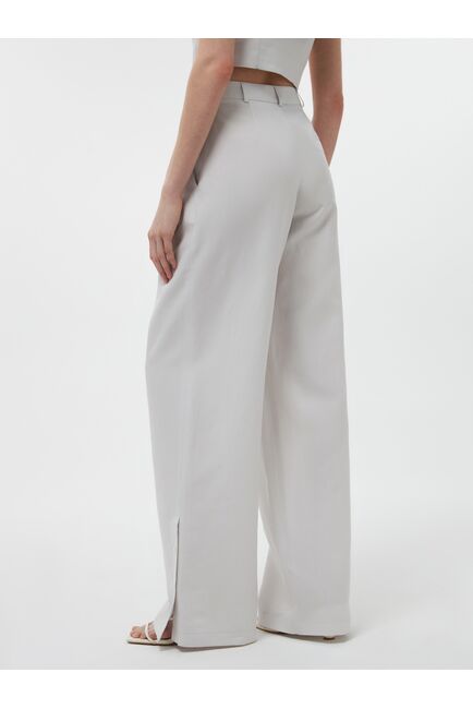 Женские брюки дымчатые из тенсела со льном от Calista 