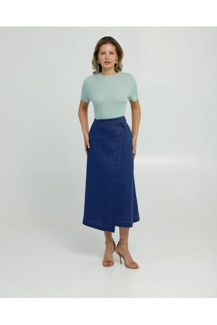 Джемпер из шерсти мериноса тонкой вязки и шелка Mulberry зеленый от byME 