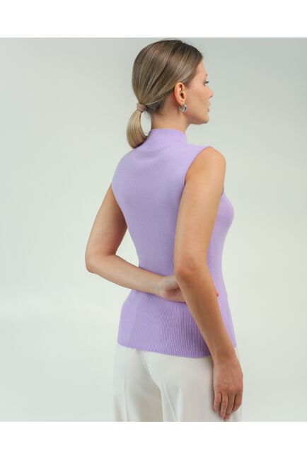 Топ из шерсти мериноса тонкой вязки и шелка Mulberry сиреневый-02B2430-lavender от byME 