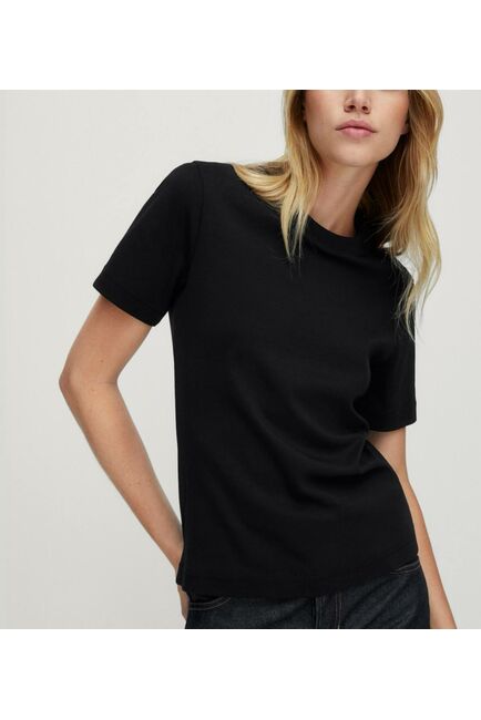Женская футболка из хлопка черная от LW 