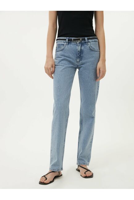 Джинсы женские с серебристым напылением металлик-4-34605_50135-887 от Calista 