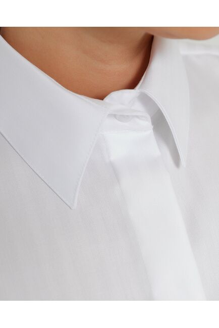 Женская рубашка белая под запонки из хлопка-8758 от ByME 