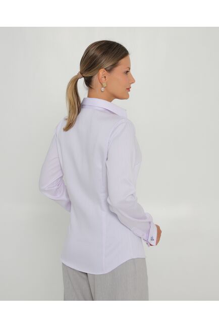 Женская рубашка фиолетовая из хлопка-8759 от byME 
