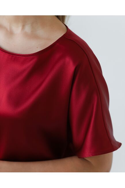 Женская блузка из шелка красная-8780 от byME 