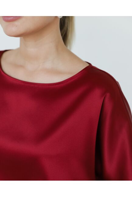 Женская блузка из шелка красная-8780 от byME 