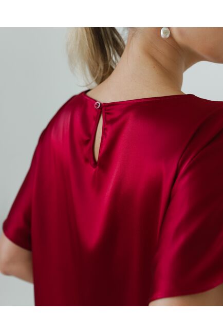 Женская блузка из шелка красная-8780 от byME 