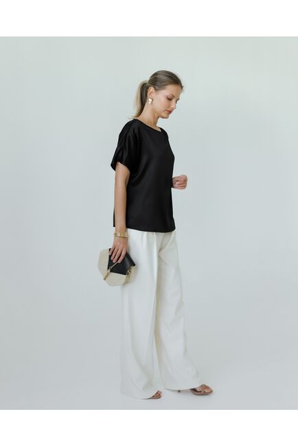 Женская блузка из шелка черная-8786 от byME 