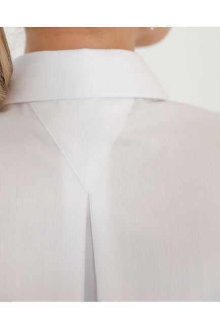 Женская рубашка из хлопка белая-8803 от byME 