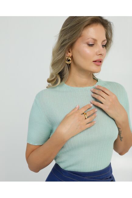 Джемпер из шерсти мериноса тонкой вязки и шелка Mulberry зеленый от byME 