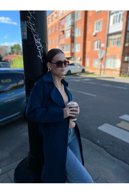 Пальто A084 Ворс Sury Изумрудный от Doroteya 