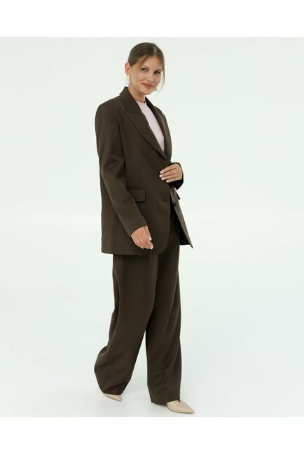 Жакет  коричневый с добавлением шерсти 125040-brown от LW 