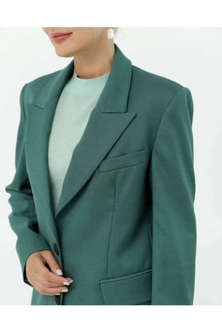Жакет изумрудный с добавлением шерсти 125040-green от Luisa Wang 