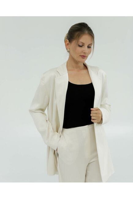 Жакет  кремовый из района-125077-cream от LW 