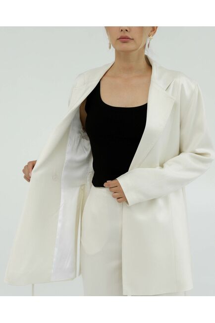 Жакет  кремовый из района-125077-cream от LW 